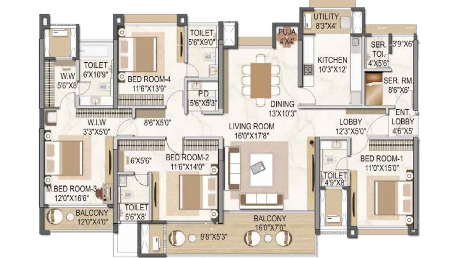 Livience-Aleenta-4.5BHK-Unit-Floor-Plan-2200-Sq.ft