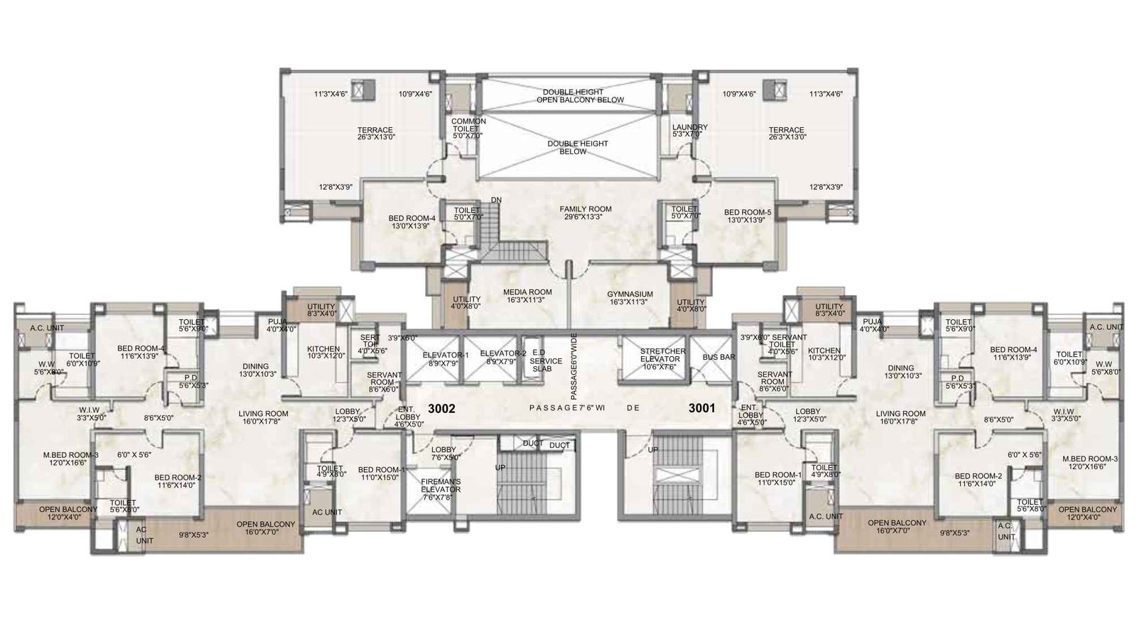 Livience-Aleenta-Typical-3,4&4.5BHK-Tower-3-Floor-Plan